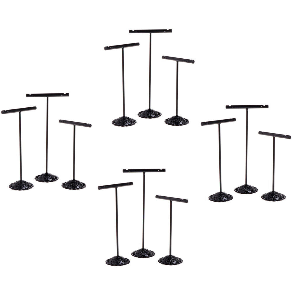 US 6-12 Pcs T Bar Stand Retail Earring Display Holder Jewelry Necklace Organizer