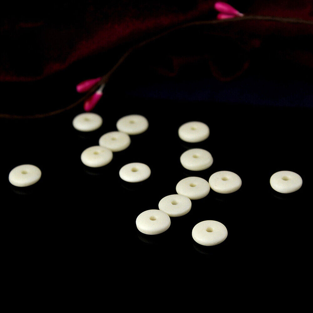 US 100 Pack BoneBeads White/Off White Ox Flat Disc Rondelle Beads 3*8mm