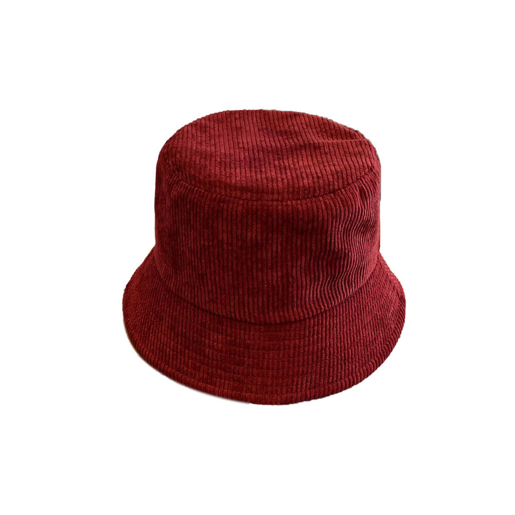 US 1-2 Pack Corduroy Bucket Hat Double Sided Fisherman's Cap Teens Men Women