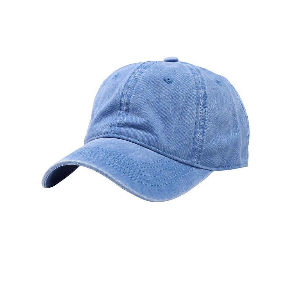 US 1-2 Pcs Classic Baseball Cap Low Profile Hats Adjustable Washed Effect Unisex