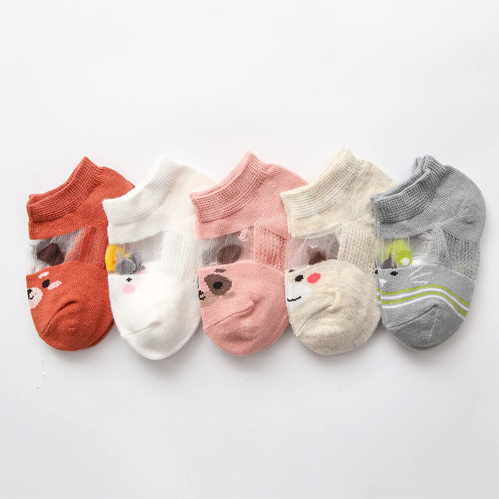 US 10 Pairs Baby Infant Toddler Kid Soft Mesh Sheer Light Anti-Odor Summer Socks