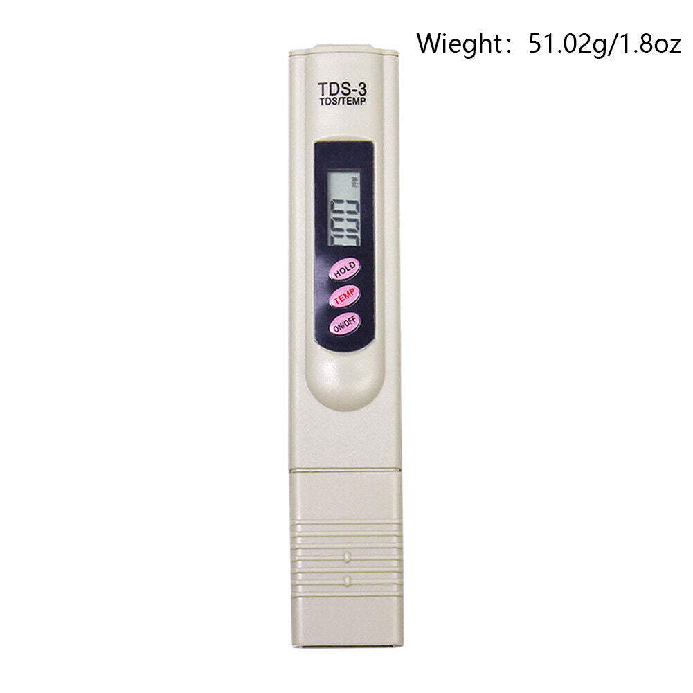 US Handheld Water Quality Hardness Purity Digital LCD Meter 0-9990 PPM TDS TDS-3
