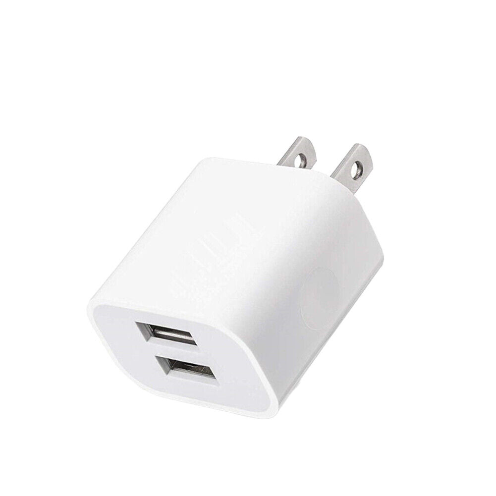 US 3-6 Pcs USB Charger Adapter Dual Port Power Adapter High-Speed Data Sync Wall