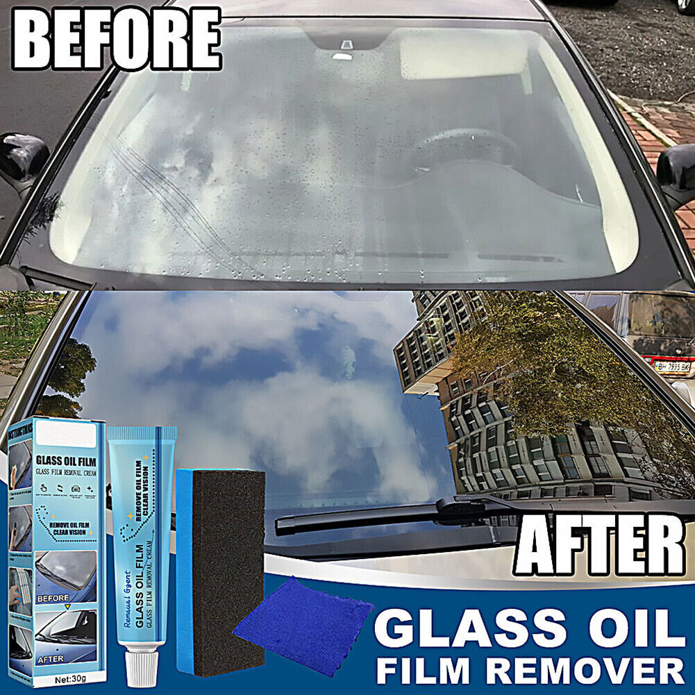 US 2-4 Pack Car Glass Oil Film Cleaner Removal Cream Paste Windshield Water Spot