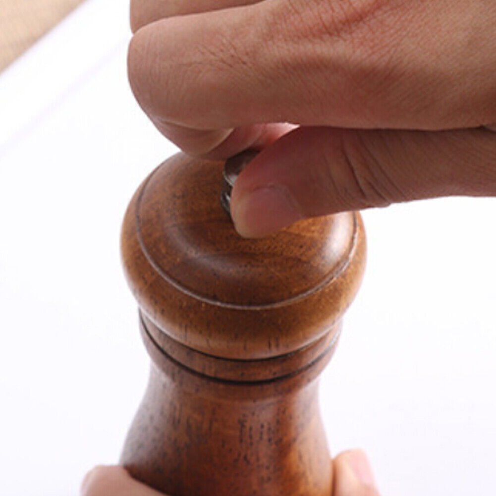 US 1-2 Pc Kitchen Tools Cooking Pepper Grinder Hand Movement Wood Pepper Mill