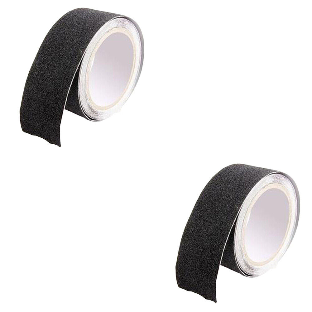 US 2" x 60FT BLACK ROLL SAFETY NON SKID TAPE ANTI SLIP TAPE STICKER GRIP GRIT