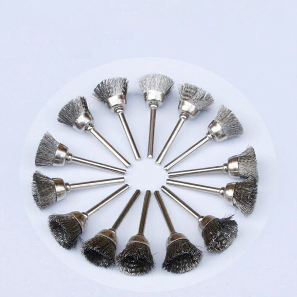 US1-2Set of 45Pc Stainless Steel Wire BrushTool Rotary Die Grinder Removal Wheel