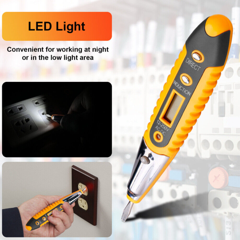US 2-4 Pcs Electric Voltage Detector Pen Non-Contact Test Pen AC Sensor 12-1000V