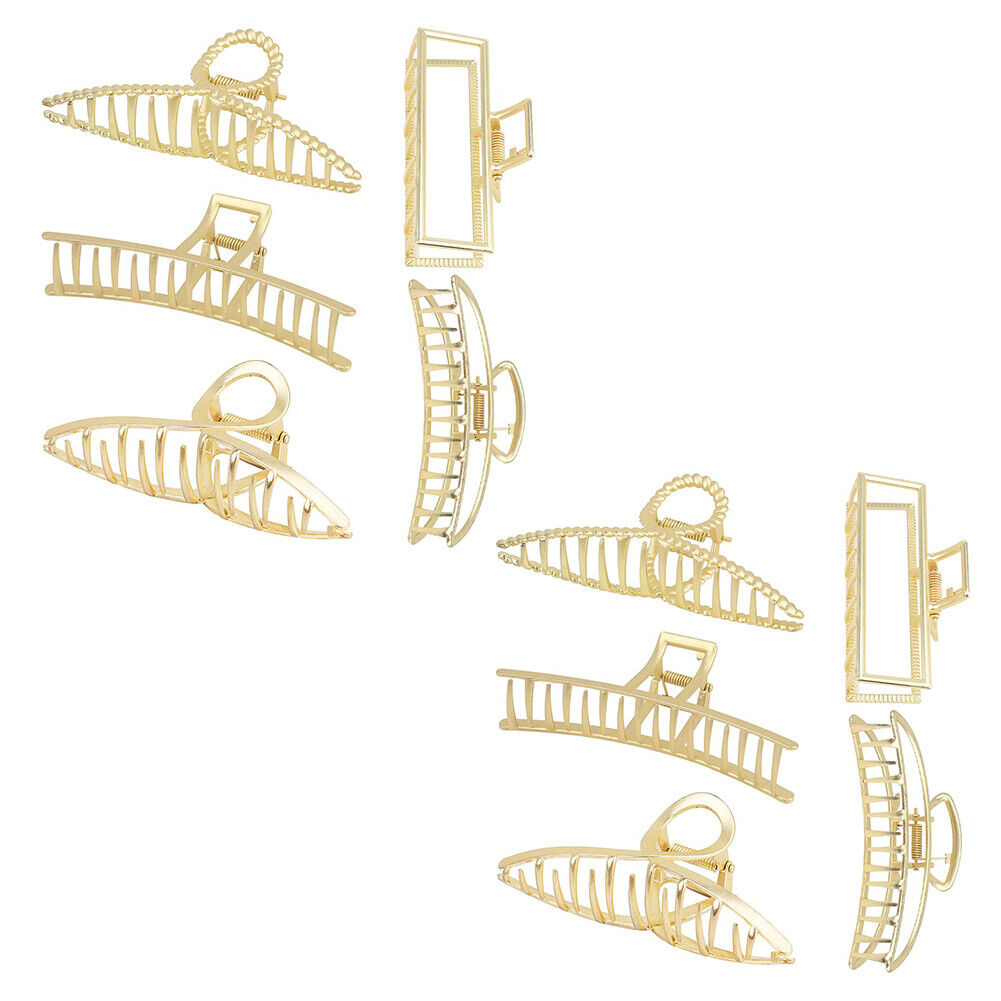 US 5-10 Pack Metal Jumbo Hair Claw Clip Large Strong Hold for Thick Hair Nonslip