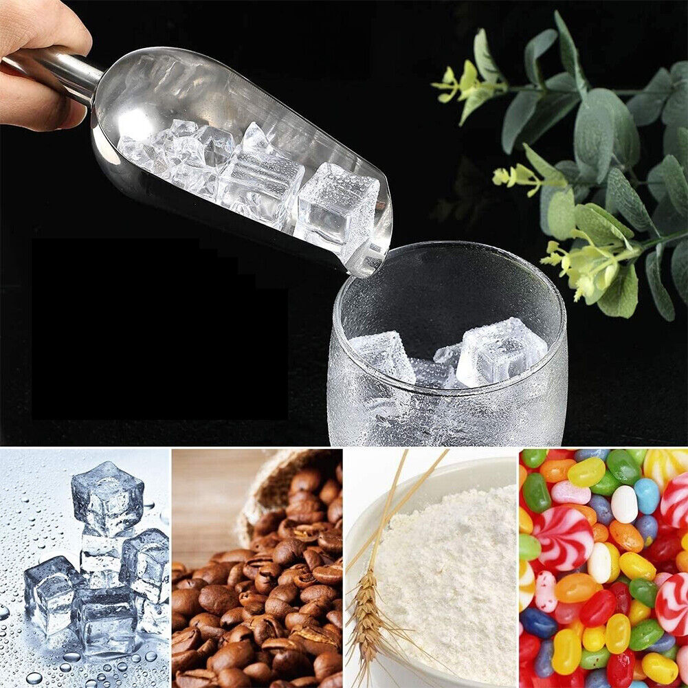 US 12oz Stainless Steel Scoop Bar Ice Candy Dry Goods Popcorn Commercial Scooper