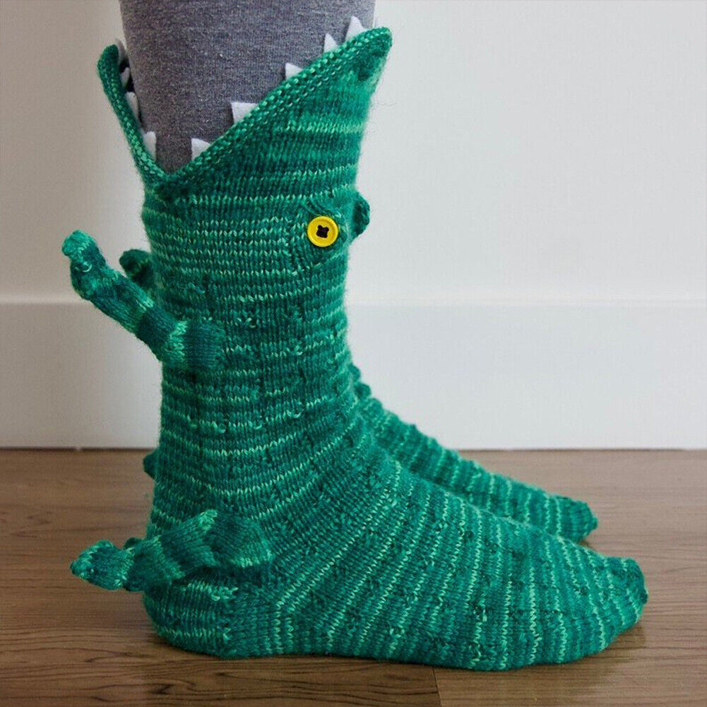 US 1-2 Pcs Funny Animal Socks Women Novelty Crocodile Shark Floor Socks Gifts
