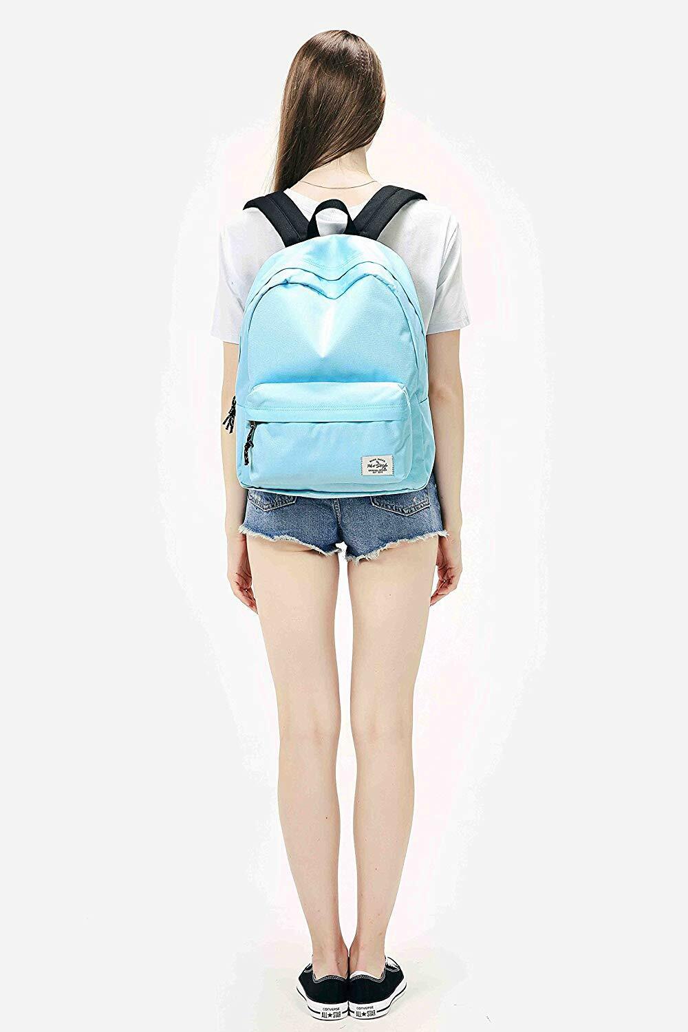SIMPLAY Classic School Backpack Bookbag, 17"x12.5"x5",Assorted Colors and Prints