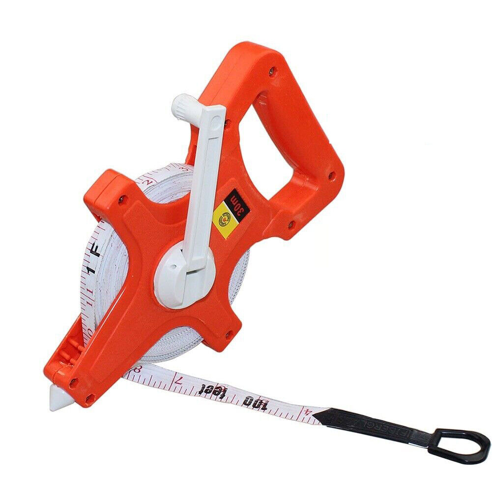 US 1-2 Pcs 1/2" x 98' Open Reel Dual Sided Fiberglass Tape Measure for Engineer