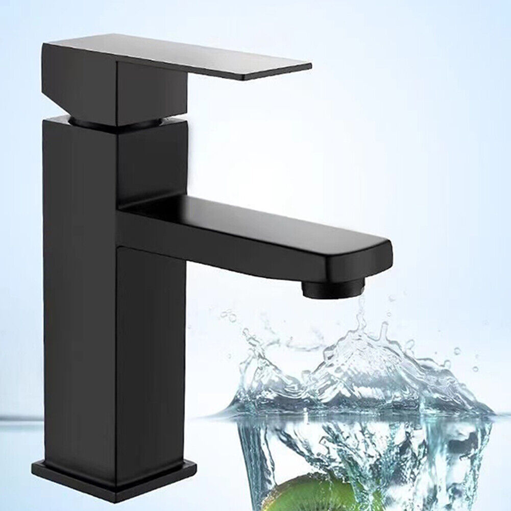 US 1-2 Pc Bathroom Sink Faucet Single Handle One Hole Commercial Lavatory Vanity