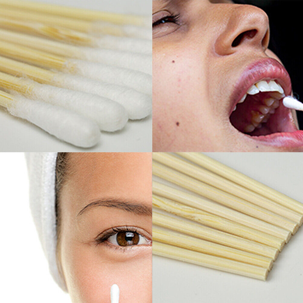 US1000-2000 Pcs Cotton Swabs Applicator Q-tip 6" Extra Long Wood Handle Cleaning