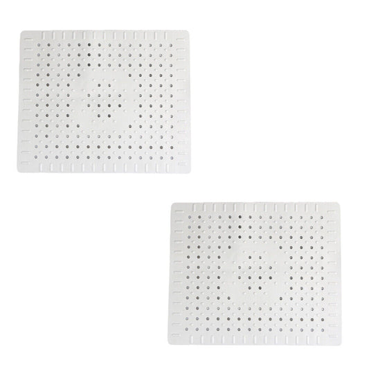US 2-4 Pc Kitchen Sink Mat Rubber Drainer Pad Protector Non-Slip Rubber Durable