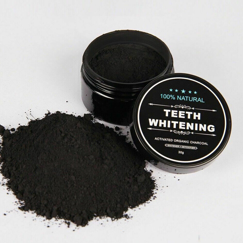 US 2-4Pc Activated Charcoal Teeth Whitening Powder Organic Coconut Removes Stain