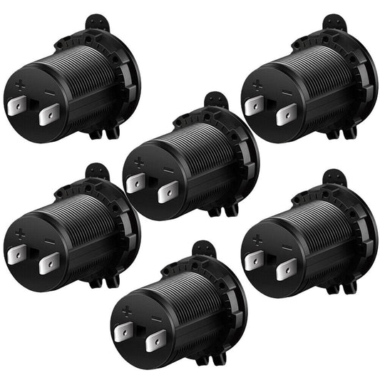 US 6-12Pc Cigarette Lighter Socket Marine Motorcycle ATV RV Lighter Power Outlet