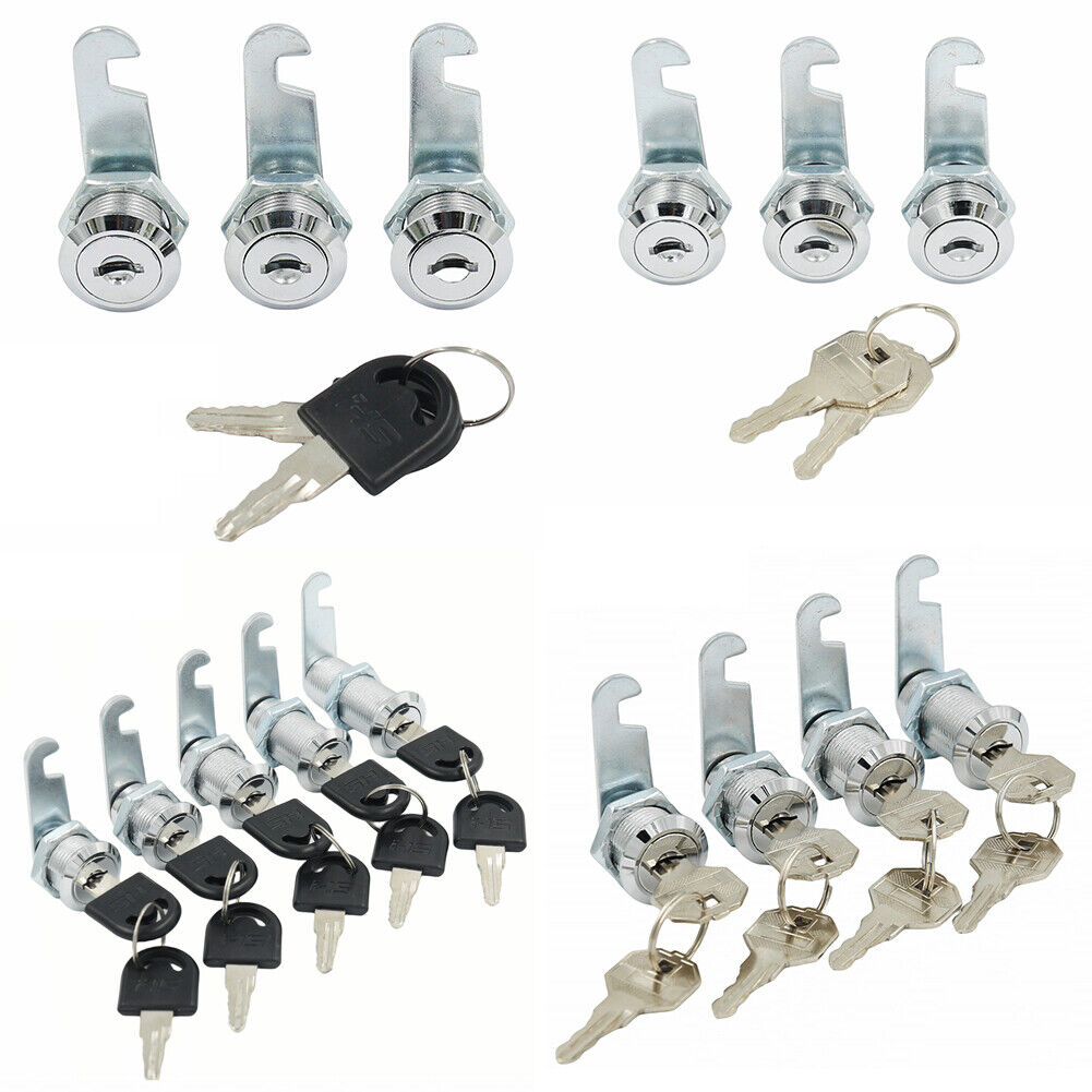 US 12 Pack Tubular Cam Lock 1-1/8" Cabinet Toolbox Safe Drawer Replacement