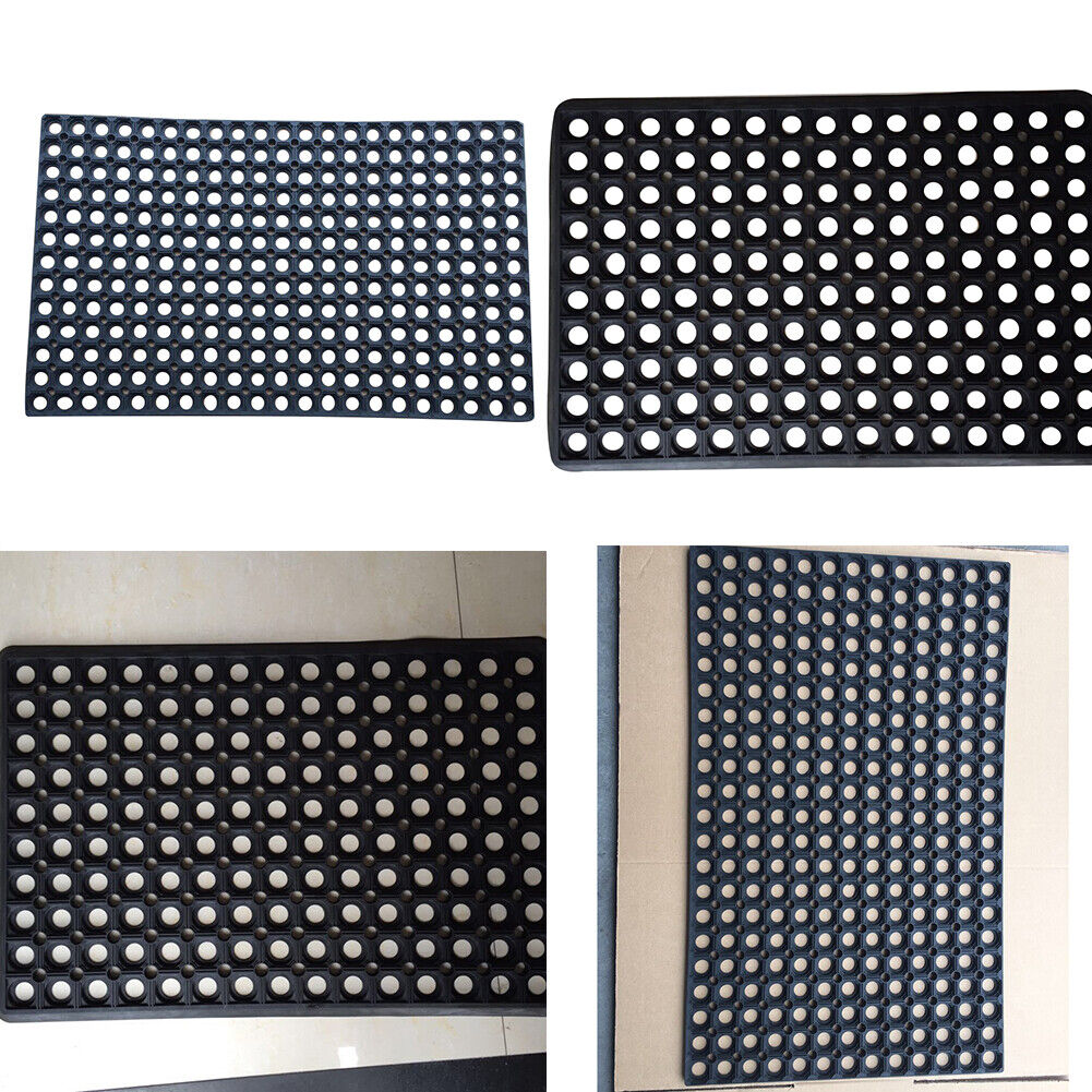 US Non Slip Door Mats Indoor Outdoor Rug Heavy Duty Washable Kitchen Rubber Mat