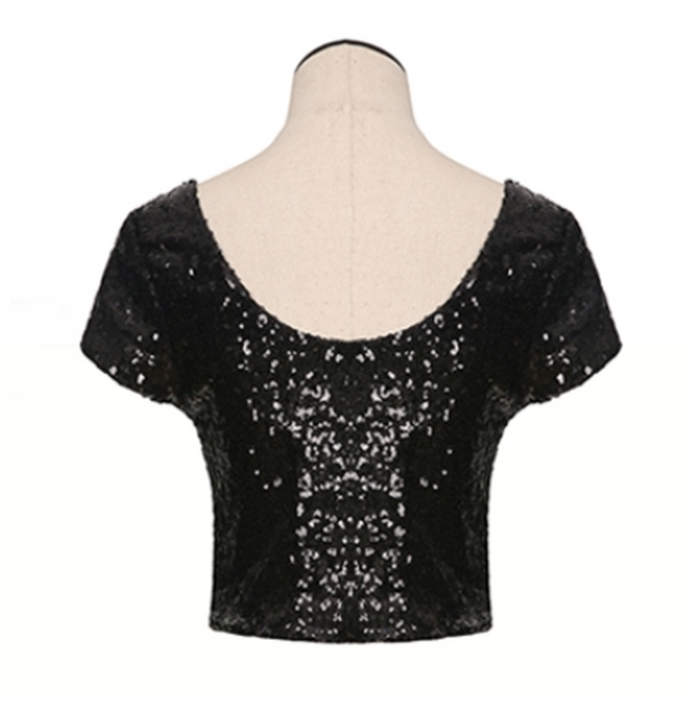 Haoduoyi Sequin Crop Top NWT