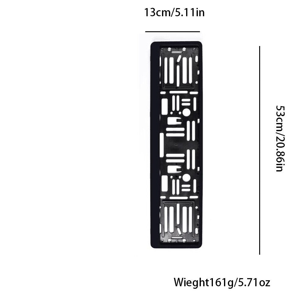 US 1-2 Pack High Quality Black European Size License Plate Frame Holder