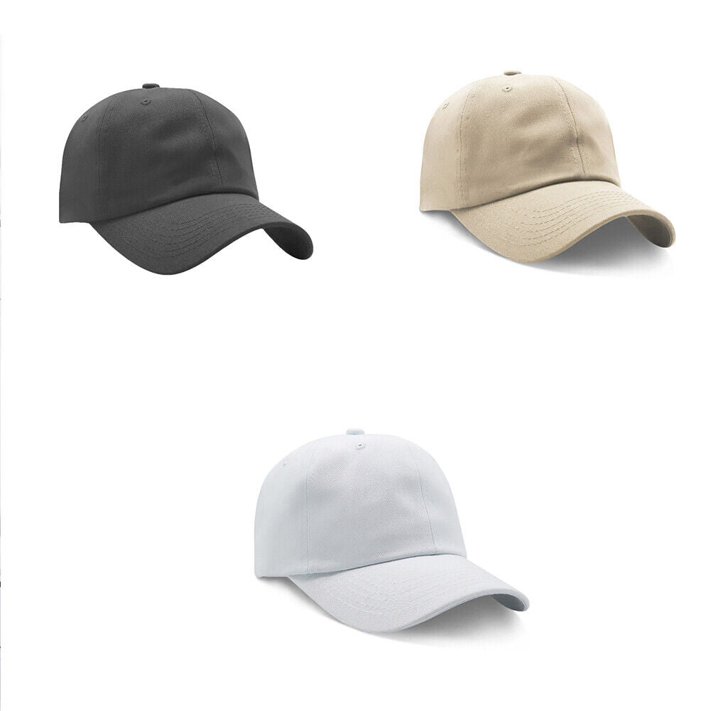 US 3-6 Pcs Washed Polo Style Retro Distressed Cotton Baseball Cap Adjustable Hat