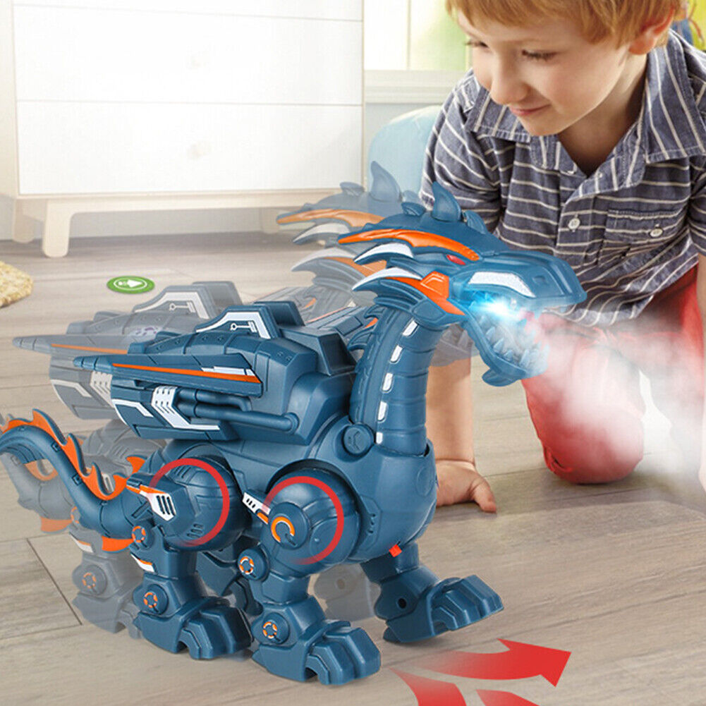 US 1-2 Pcs Remote Control Dinosaur Boys Toys RC Walking Robot Dinosaur Kids Gift