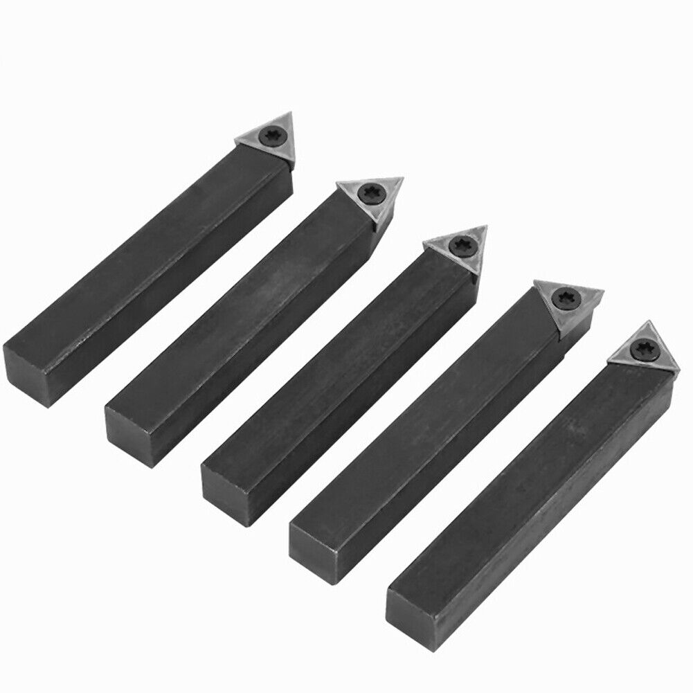 US 5 pc 1/2" Lathe Indexable Carbide Insert + Turning Tooling Bit Holder Set