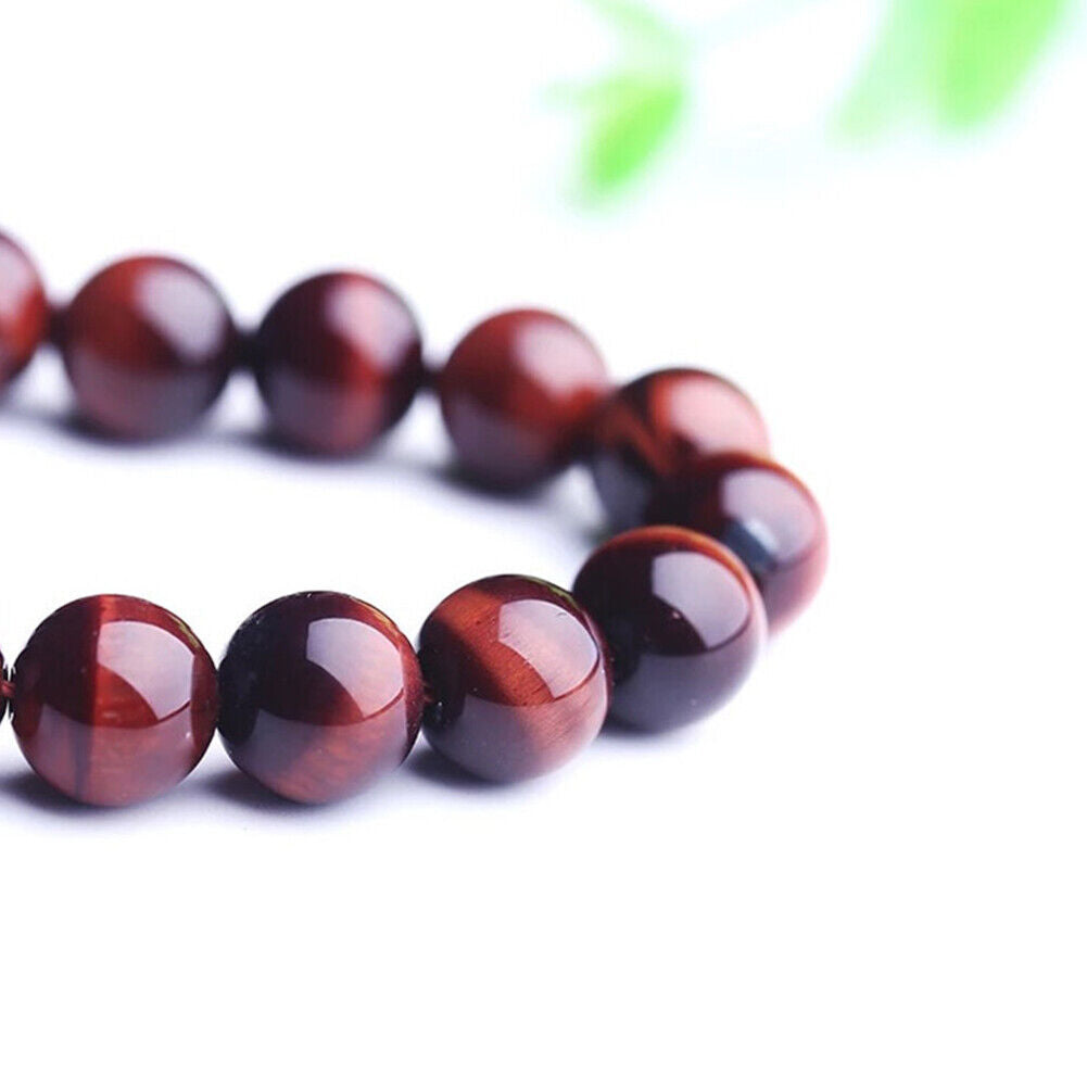 US 6/8/10mm Natural Stone Dark Red Jasper Round Beads Jewelry Making DIY Spacer