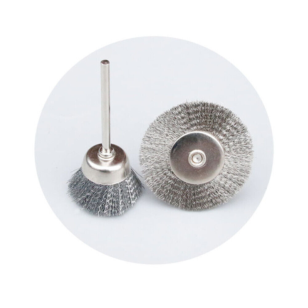 US1-2Set of 45Pc Stainless Steel Wire BrushTool Rotary Die Grinder Removal Wheel