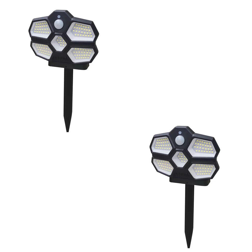 US 1-2 Pcs Solar Panel Spot Light Outdoor Waterproof Garden Landscape Spotlights