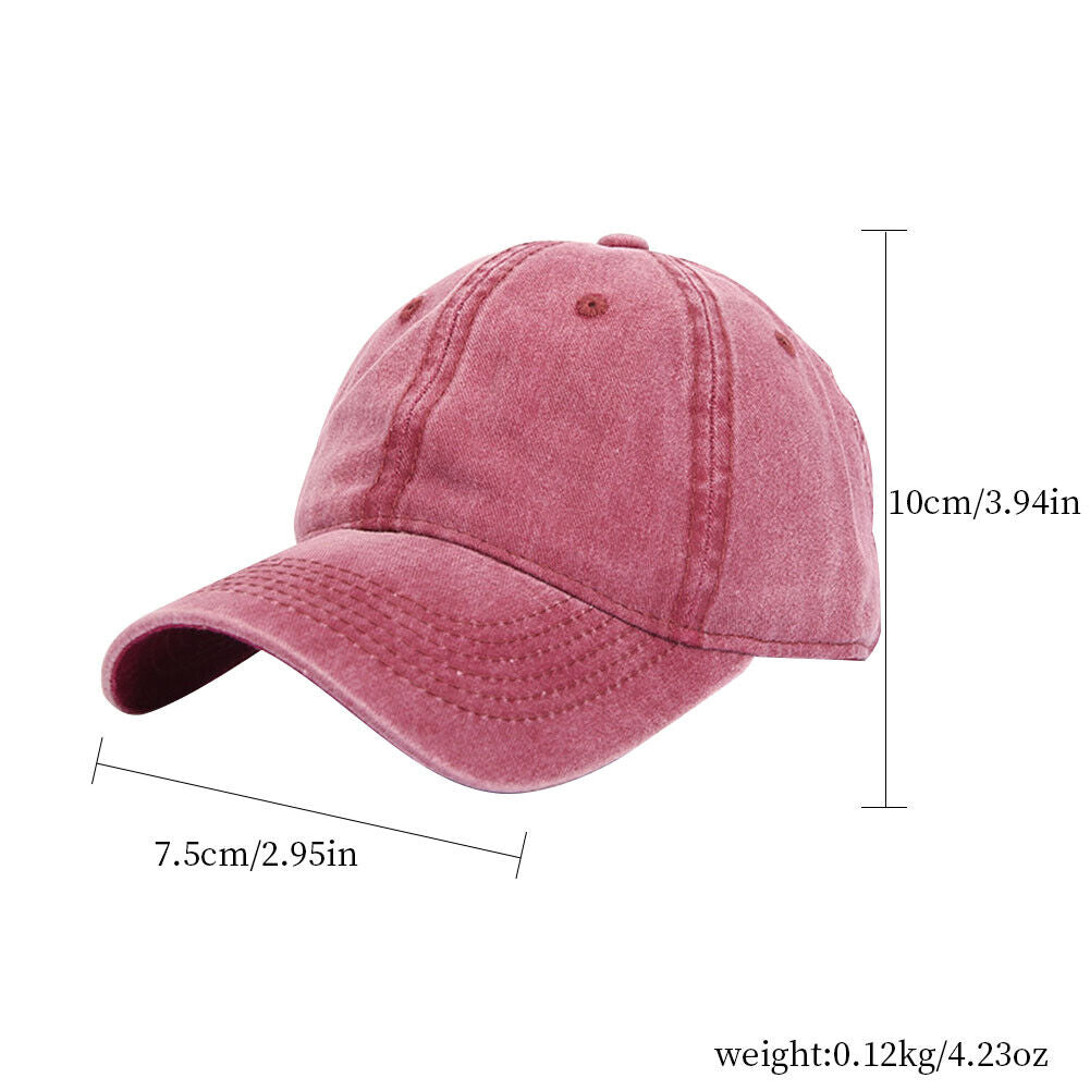 US 1-2 Pcs Classic Baseball Cap Low Profile Hats Adjustable Washed Effect Unisex