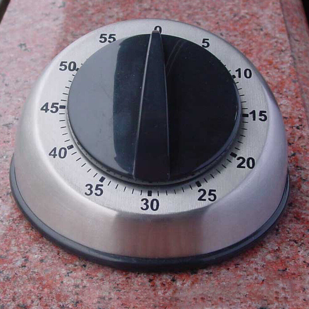 US 1-2 Pc Long Ring Bell Alarm Loud 60-Minute Kitchen Cooking Wind Up Timer