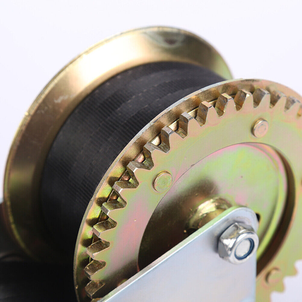 US Hand Gear Winch Crank Strap ATV Boat Trailer Heavy Duty w/19.68Ft Strap 600lb