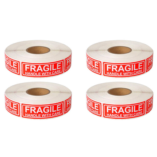 US 2000-4000 Pcs 1 x 3 FRAGILE HANDLE WITH CARE Stickers Labels Easy Peel Apply