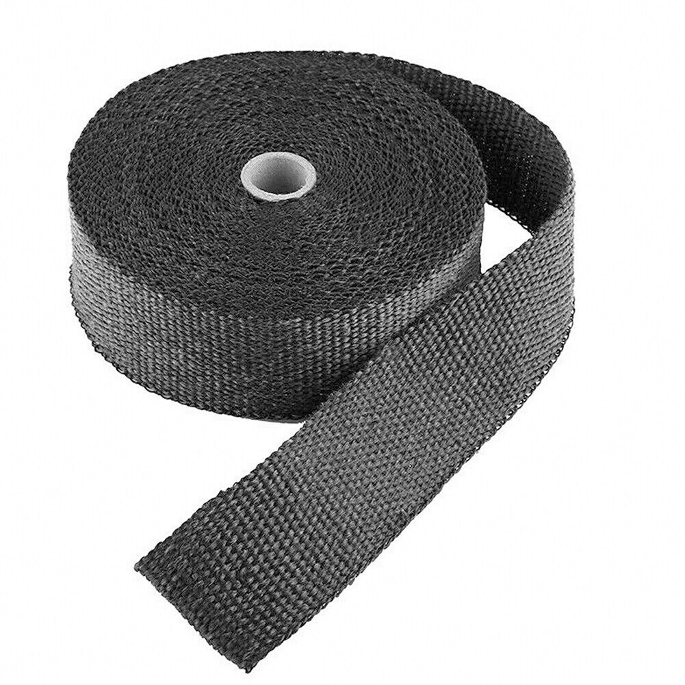 US 1-2Pc 32ft Titanium Header Turbo Pipe Manifold Exhaust Heat Wrap Tape 4 Ties