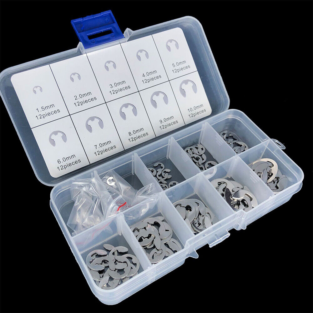 US 120 E Clips C CIRCLIPS Stainless Steel Kit Retaining Ring Assorted 1.5 - 10mm