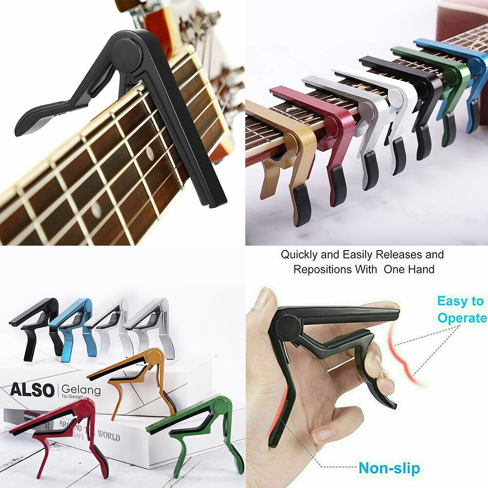 US 1-2 Pack Guitar Capo Aluminium Alloy Clamp Ukulele Tuning Accessories Tools