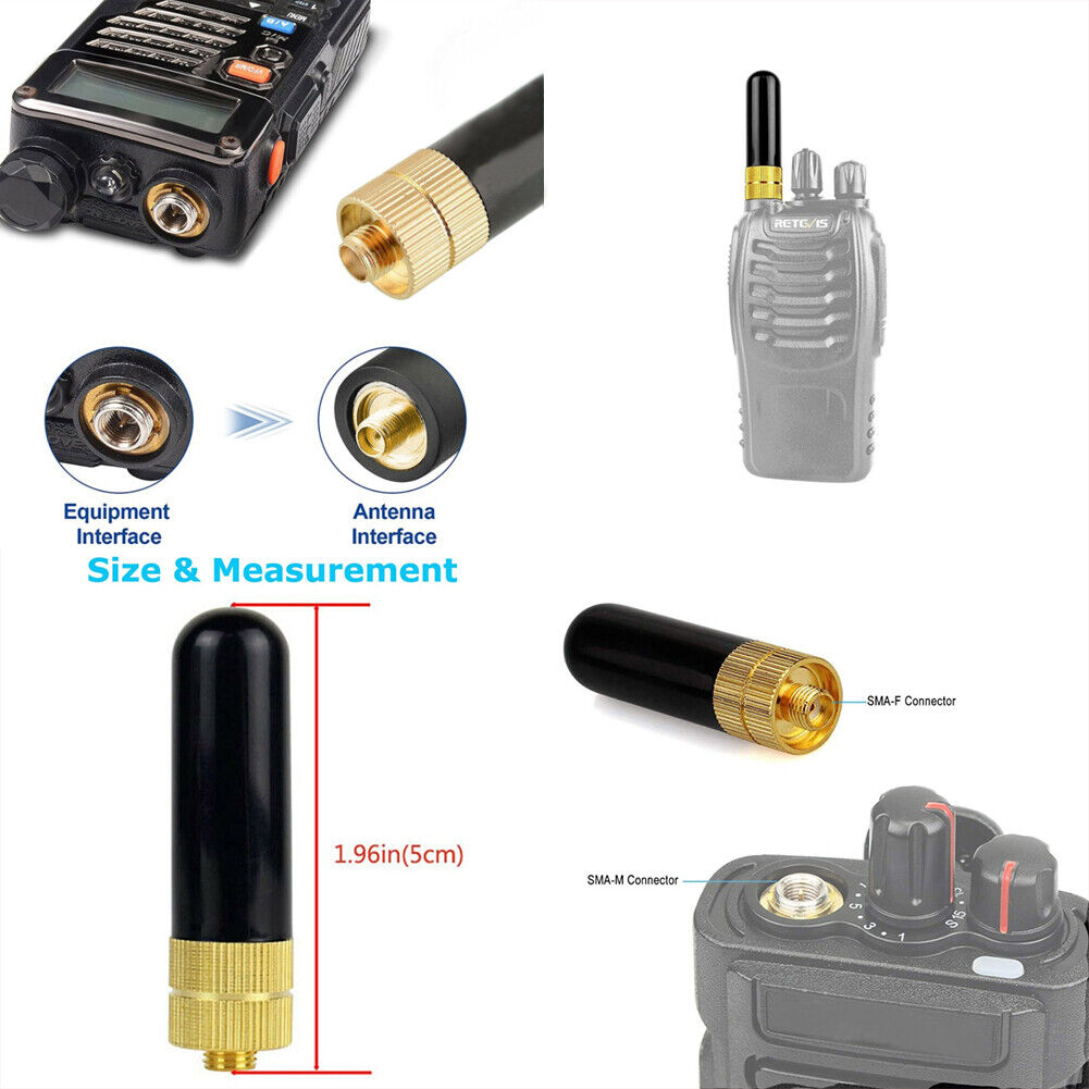 US 4-8 Pack SRH805S SMA-F Female Dual Band Antenna for GT-3 UV-5R BF-888s Radio