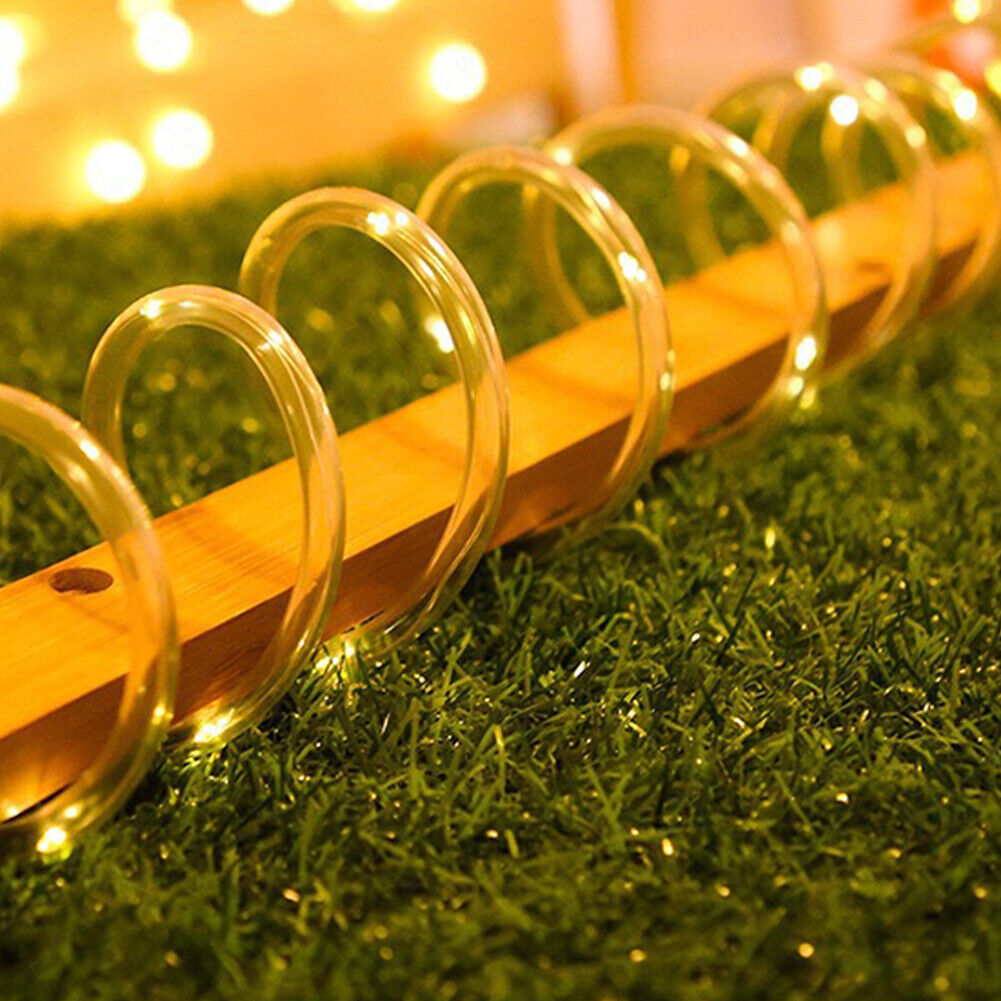 US 33FT 100 LED Strip Rope Light Tube String Outdoor Garden Party Decoration