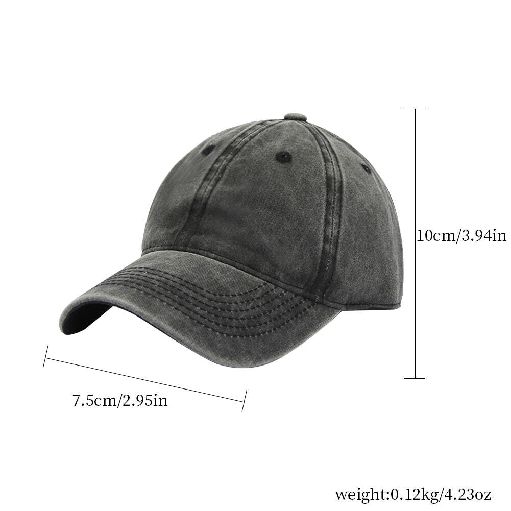 US 1-2 Pcs Classic Baseball Cap Low Profile Hats Adjustable Washed Effect Unisex