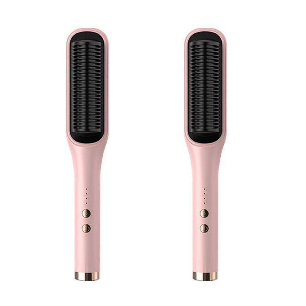 US Hair Straightener Comb Pro Electric Beard Straightening Heat Hot Comb Press