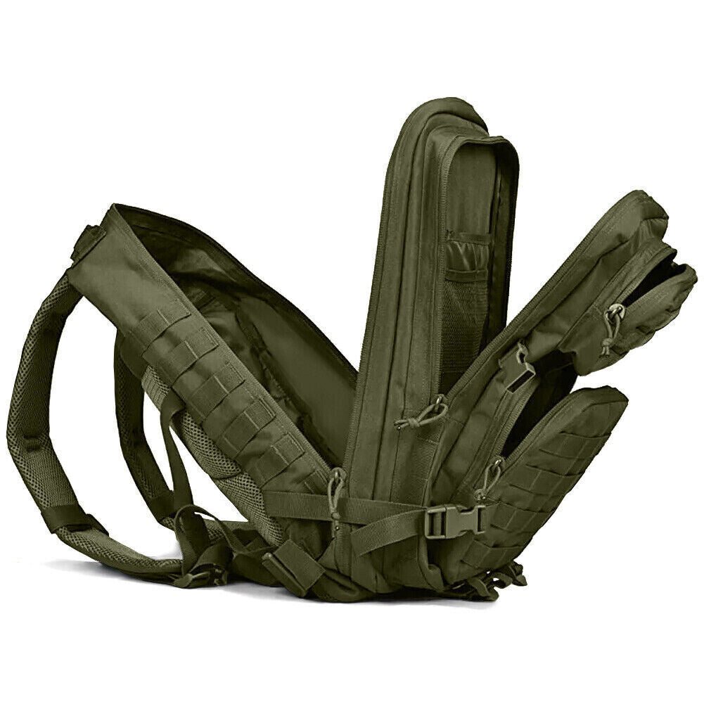 US 45L Large Military Tactical Backpacks Army Assault Pack Hiking Treek Rucksack