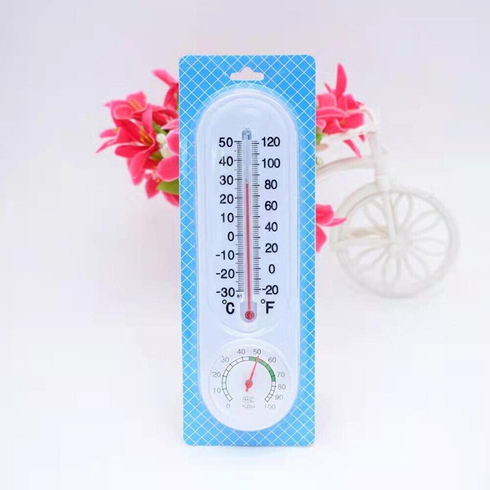 US 1-2 Pack Vertical Thermometer Hygrometer Indoor Outdoor Thermometer Wireless