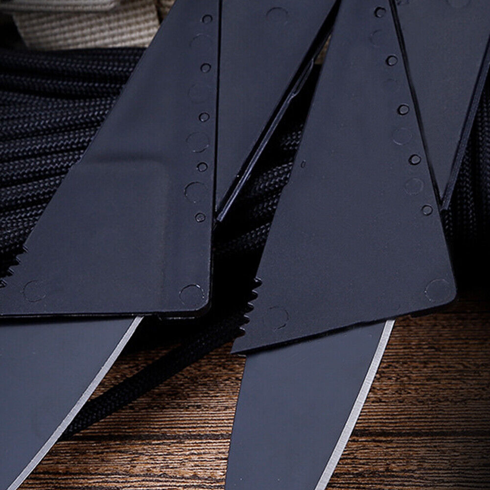 US 20-40 Pack Credit Card Thin Knives Folding Wallet Pocket Micro Survival Knife