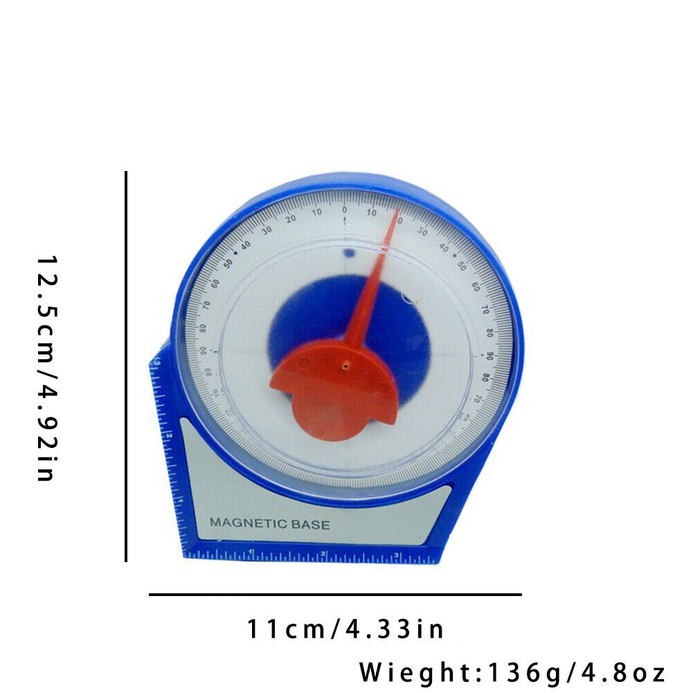 US 1-2 Pack Dial Magnetic Base Angle Finder Gauge Protractor Finding Degree Gage