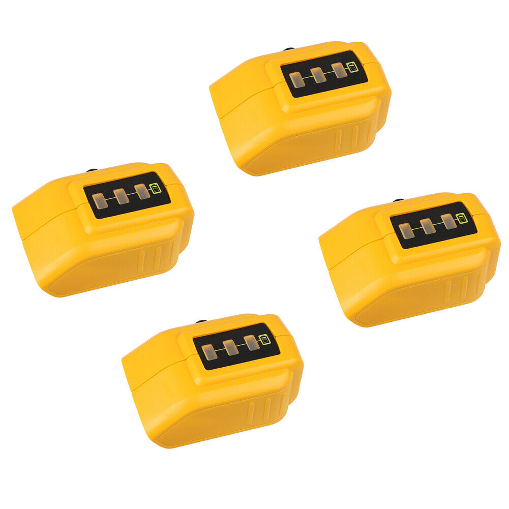 US 2-4 Pack Dual USB Li-ion Battery Charger Adapter for Dewalt 18V 20V MAX XR