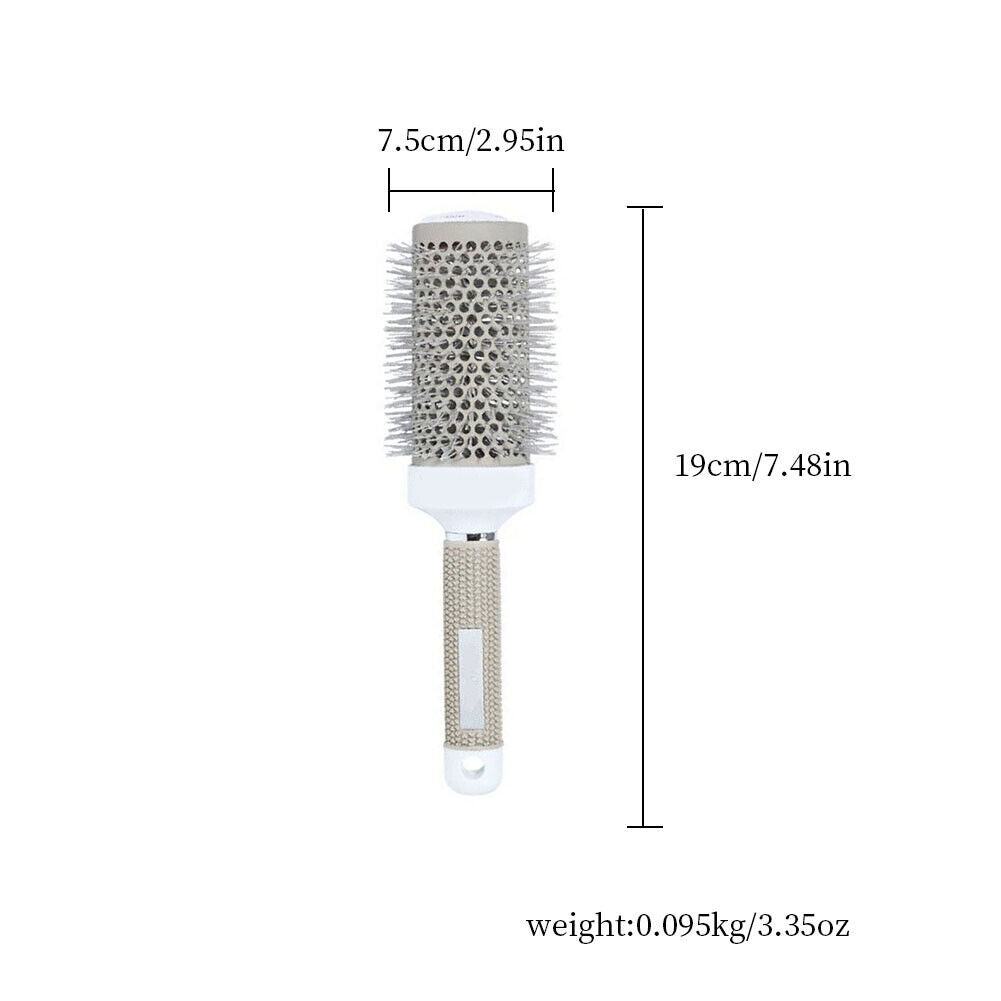 US 1-2 Pack 2'' Hair Brush Nano Thermal Ceramic Ionic Round Barrel Comb Styling