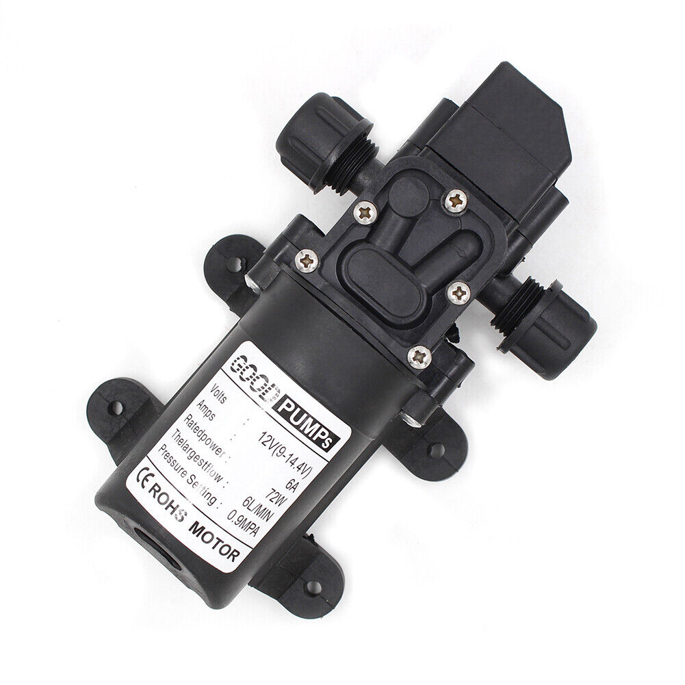 US 2 Pack 12V/24V Automatic Fresh Water High Pressure Diaphragm Pump 130PSI